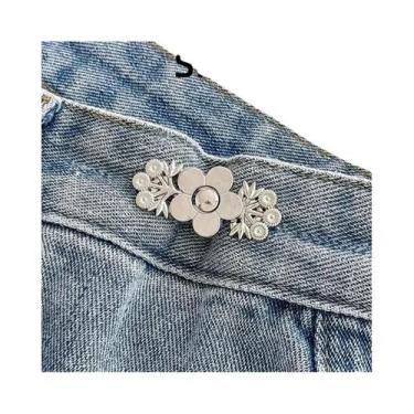 Imagem de Ajustador De Cintura Metálico Com Botão Para Calças Jeans E Saias, Sem
