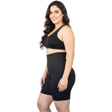 Imagem de Bermuda Feminina Tecido Poliamida - Fanátios Por Cintas®, Preto, P, Fe