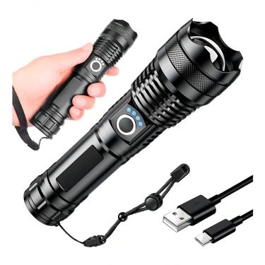 Imagem de Lanterna Tática Militar Led Recarregável Alta Intensidade