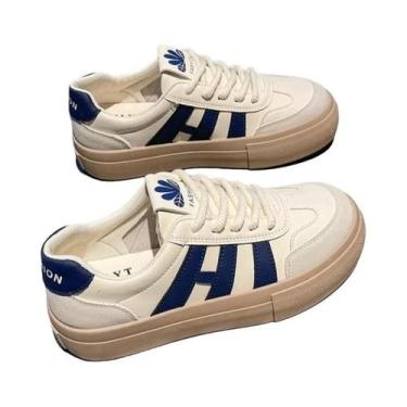 Imagem de Tênis Femininos Casuais Com Cadarço, Bico Redondo, Vulcanizados, Confo