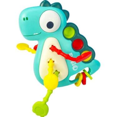 Imagem de Mordedor e Chocalho Interativo Dino  para Bebês +4 Meses - Toy MIX