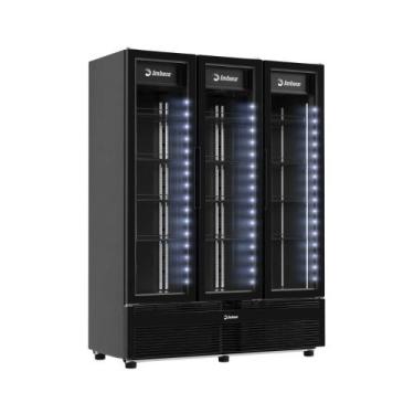 Imagem de Geladeira Expositor de Bebidas 1241 Litros 3 Portas Full Black Preta G