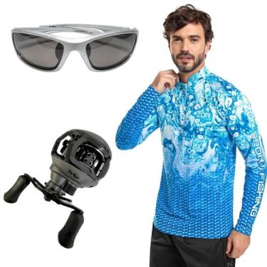 Imagem de Carretilha Esquerda 7.01 Pro Tsuri Laser com Óculos Polarizado e Camis