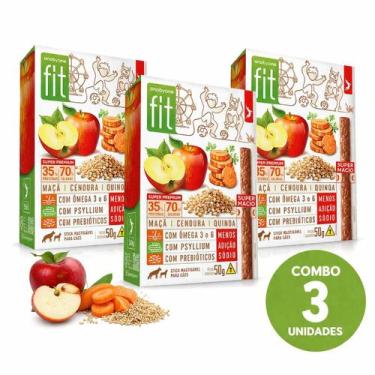 Imagem de Combo 3x fit spin maça cenoura quinoa 50g - Spin Pet Fit (OneByOne Fit