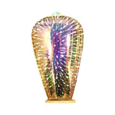 Imagem de Lâmpada LED 3D Vintage Edison E27 6W 85-265V Luz De Fogos De Artifício