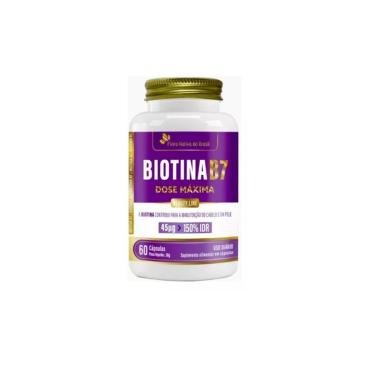 Imagem de Biotina B7 45ug 60 cps Flora Nativa-Unissex