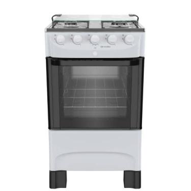 Imagem de Fogao Mueller 4 Bocas Branco Mesa de Inox com Acendimento Automático B
