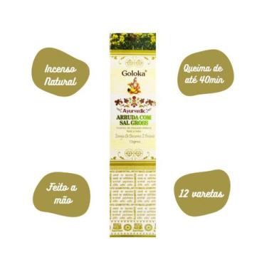 Imagem de Incenso Massala Goloka - Ayurvedic Arruda com Sal Grosso