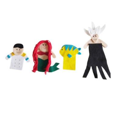 Imagem de Dedoches de Feltro Sereia 4 Personagens Kits e Gifts - Amore Mio Moda 