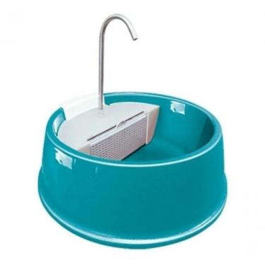 Imagem de Fonte Bebedouro Automático Furacão Pet Joy para Gatos e Cães Verde Plástico e Aço Inox 1,5L Bivolt 01 Unidade
