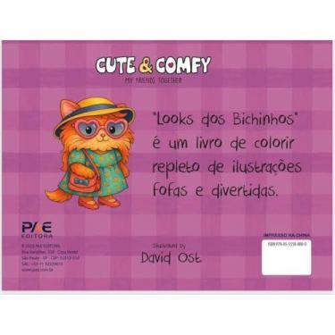 Imagem de Livro De Colorir Cute E Comfy Look Bichinhos Cd - PAE EDITORA
