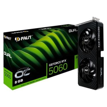 Imagem de Placa de Vídeo Palit Dual OC NVIDIA GeForce RTX-5060 8GB GDDR7 - NE750