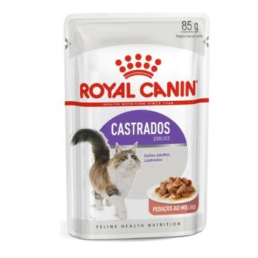 Imagem de Ração Úmida Royal Canin Sterilised Gato Castrado 85g Kit com 12