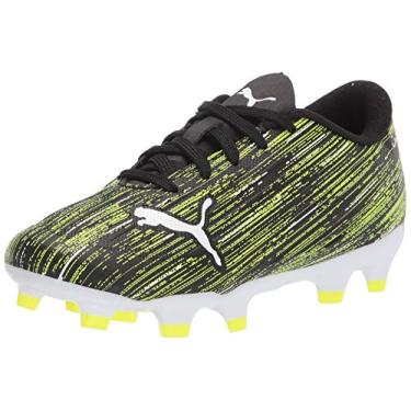 Imagem de PUMA Sapato de futebol unissex infantil Ultra 4,2 Fg/Ag Jr, Alerta Puma preto-puma branco-amarelo, 6 Big Kid