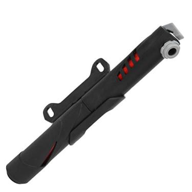 Imagem de Bomba de bicicleta mini bomba manual para bicicleta Schrader/Presta válvula universal para bicicleta inflador acessório de ciclismo (preto e vermelho)