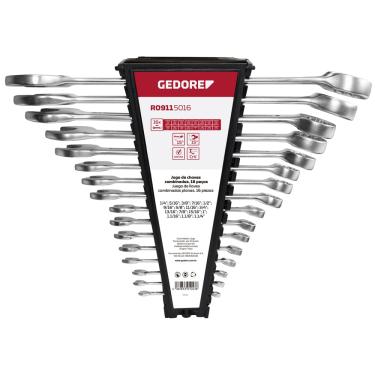 Imagem de Jogo De Chave Combinada C/ 13 Peças 1/4" à 1" R09115013 - Gedore Red