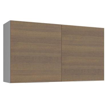 Imagem de Armário Aéreo Madesa Stella 120 Cm 2 Portas Branco/rustic