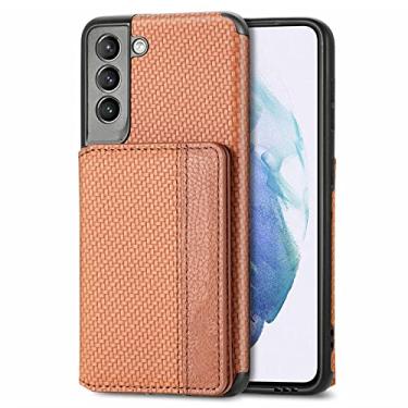 Imagem de Capa de telefone flip slot para cartão de luxo para Samsung Galaxy A52 A72 A22 A12 A51 A71 A50 M12 M22 M32 para Samsung S21 S20 FE S22 Plus Note 20 Ultra, Auburn, para Samsung 01A32 (5G)