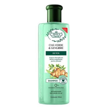Imagem de Shampoo Flores E Vegetais Detox Capilar 310ml Chá Verde E Gengibre - F