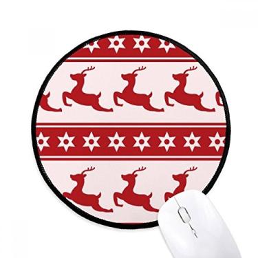 Imagem de Tapete de mouse de Natal com estrela de alce vermelha para computador