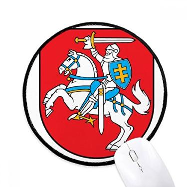 Imagem de DIYthinker Lituânia Europa Emblema Nacional Mouse Pad Desktop Escritório Tapete Redondo para Computador