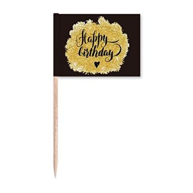 Imagem de Decoração de festa em inglês com contorno artístico de oração de aniversário