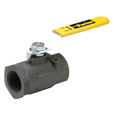 Imagem de Parker V502CS-20 Válvula esférica industrial, extremidades de tubo fêmea, aço carbono, montagem de painel de tubo fêmea, 3,8 cm