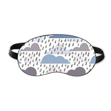 Imagem de Capa para sombra noturna macia com estampa de gotejamento para dormir e chuva nuvens