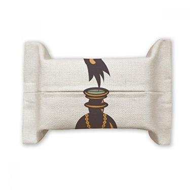 Imagem de Bolsa de linho de algodão para lenços faciais Hallowmas de fantasmas assustadores de Halloween