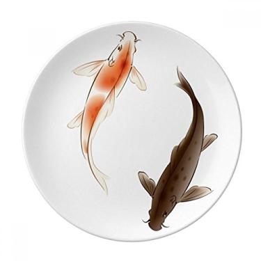 Imagem de Prato tradicional chinês, japonês, da sorte, prato decorativo de porcelana, salvador, louça de jantar