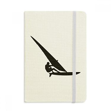 Imagem de Caderno para jogador de veleiro de esportes de surfe, capa dura em tecido, diário clássico
