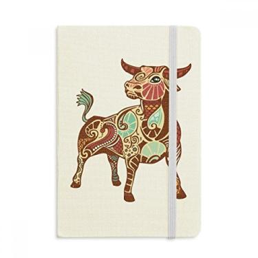Imagem de Caderno com símbolo do zodíaco da Constelação Taurus Oficial Tecido Rígido Diário Clássico