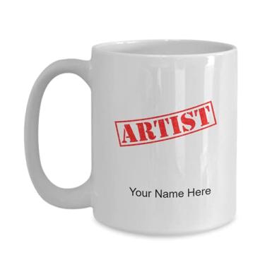 Imagem de Caneca de artista personalizada, copo de café de artista, ideia de presente de artista, copo de café de artista personalizado, caneca de artista personalizada - caneca de café de 445 ml