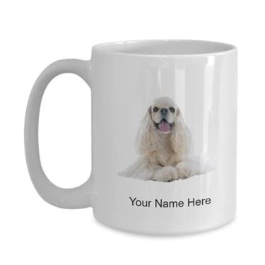 Imagem de Caneca de café personalizada american-cocker-spaniel para amantes da American Cocker-spaniel, ideia para crianças meninos e meninas Amor - Caneca de café de 425 g