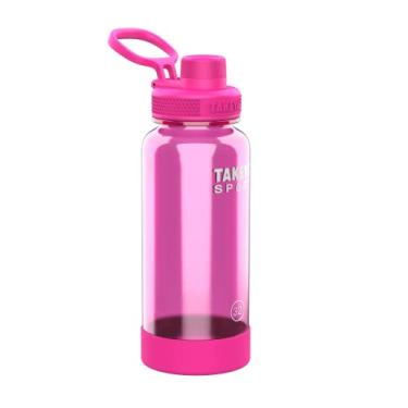 Imagem de Takeya Garrafa de água esportiva Tritan com tampa de bico – livre de BPA e pode ser lavada na máquina de lavar louça – Garrafa reutilizável com alça de tampa – Garrafa de água simples à prova de