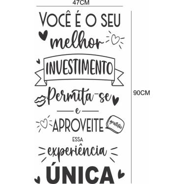 Imagem de Adesivo De Parede Frase Você É Seu Melhor Investimento