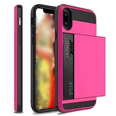 Imagem de Capa de telefone com slot para cartão de crédito deslizante para iPhone 6 6S 7 8 Plus 5 5S SE TPU à prova de choque para iPhone X XS Max XR Capa, k10, para iPhone 6