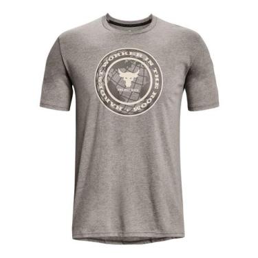 Imagem de Camiseta De Treino Masculina Under Armour Project Rock Globe