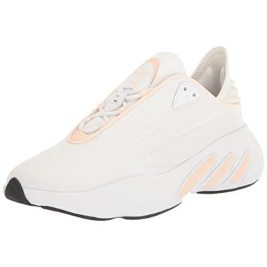 Imagem de adidas Originals Tênis feminino Adifom Sltn, Branco/laranja felicidade/laranja felicidade, 8.5