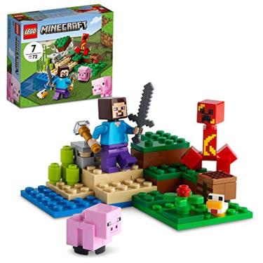 Imagem de LEGO Minecraft The Creeper Ambush 21177 Building Kit; Playset de Aventura de Jogos; Brinquedo divertido e criativo para crianças de 7 anos (72 peças)