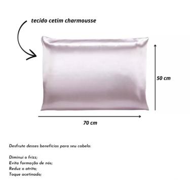 Imagem de 04 Fronhas De Cetim Anti Frizz (02 Pares) 70cm X 50cm