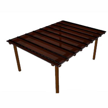 Imagem de Cobertura Policarbonato Alveolar Bronze 4mm - 4,00m x 3,00m - Perfis Naturais