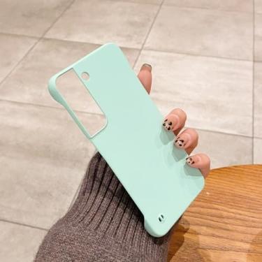 Imagem de Capa sem moldura de plástico rígido fina original para Samsung Galaxy S23 S23 Plus S23 Ultra 5G S23 Plus S23ultra Matte Capas magnéticas, ciano, para Samsung S23 plus