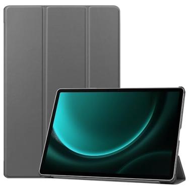 Imagem de Tampa do caso da tabuleta Compatível com Samsung Galaxy Tab S9 FE Plus Case SM-X610/SM-X616 Capa tripla para tablet inteligente de 12,4 polegadas, capa protetora leve, capa rígida para PC, capa fina,
