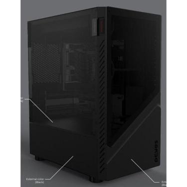 Imagem de Gabinete Gamer Vulcan Vidro Temperado - Pcyes - Gsbvpbr