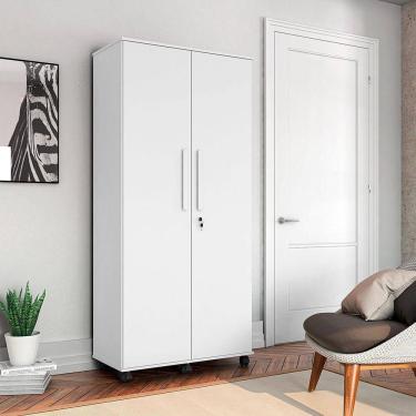 Imagem de Armário Organizador Multiuso De 2 Portas Gold Branco - Cor: Branco