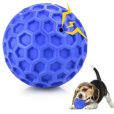 Imagem de DISSKNIC Bolas de cachorro barulhentas resistentes, brinquedos interativos para cães pequenos, brinquedos para mastigar filhotes para dentição e relaxar, brinquedos para mastigar bolas pequenas para