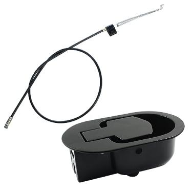 Imagem de Biaungdo Peças de reposição para poltronas de metal com cabo, peças de reposição de alavanca de liberação de poltronas resistentes pretas compatíveis com a maioria dos móveis de poltrona reclinável de