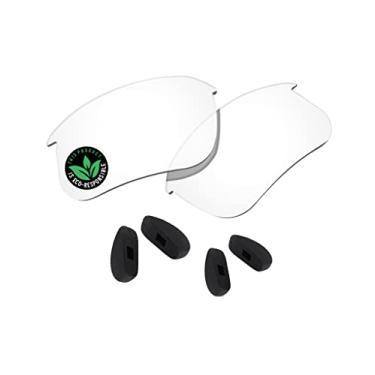 Imagem de Raydi Lentes de reposição de policarbonato e protetores de nariz para óculos de sol Bose Tempo BMD0011 - Transparente - Anti-luz azul