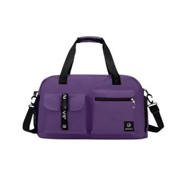 Imagem de Bolsa esportiva Mala viagem passeio fitness academia grande capacidade reforçada (ROXO)